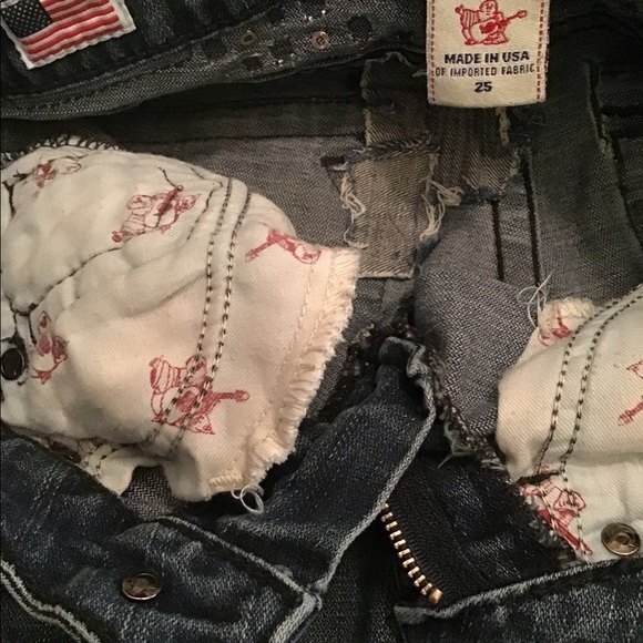 True Religion Studded “Julie” Skinny Jeans Size 25 - Picture 7 of 7